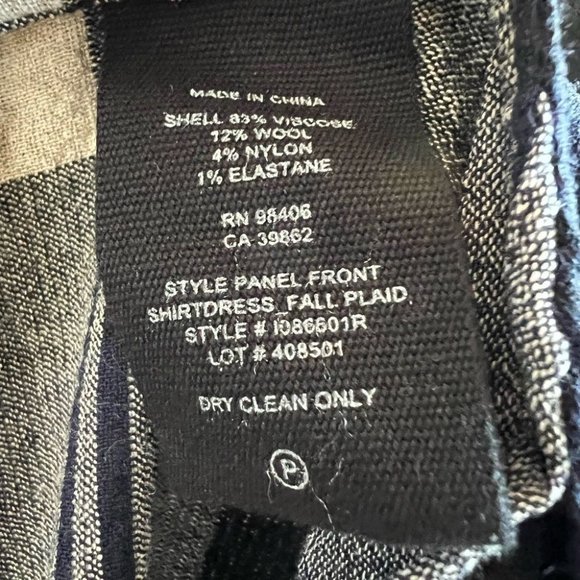 Theory plaid Panel Front Shirtdress - Picture 9 of 11